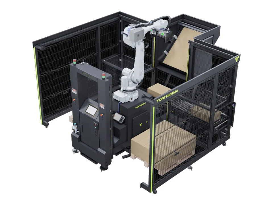 TRFCompact robotic case palletizer