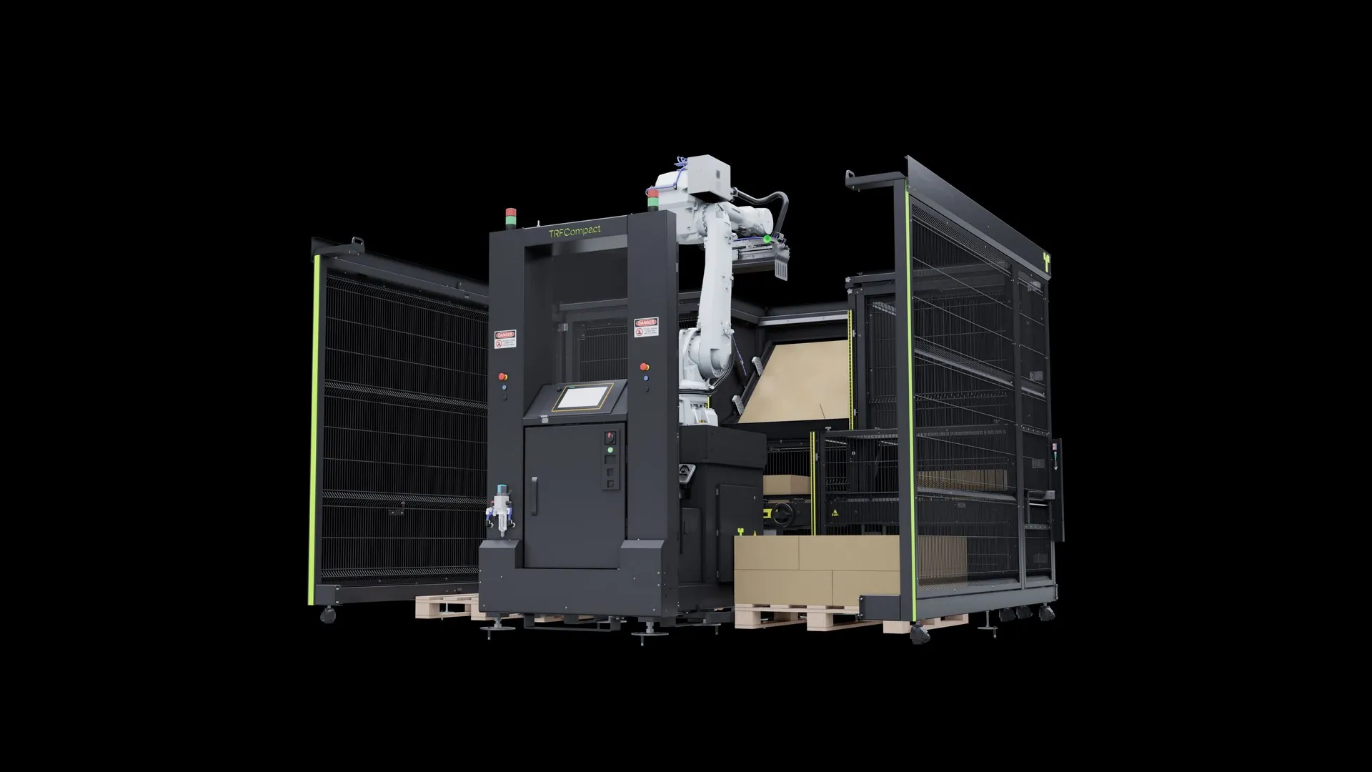 TRFCompact compact robotic case palletizer.